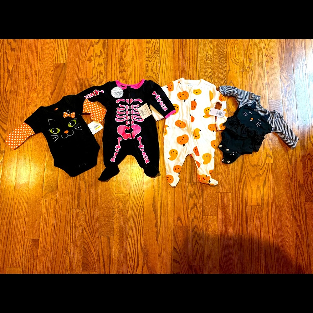 Halloween Newborn Girl Outfit Bundle